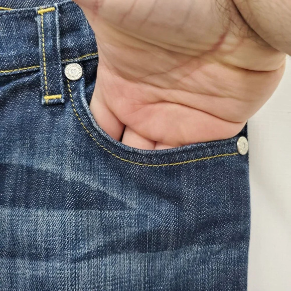 Rock & Republic Kasandra Women's Vintage Dark Wash Distressed Bootcut Jeans 27 - Picture 3 of 11